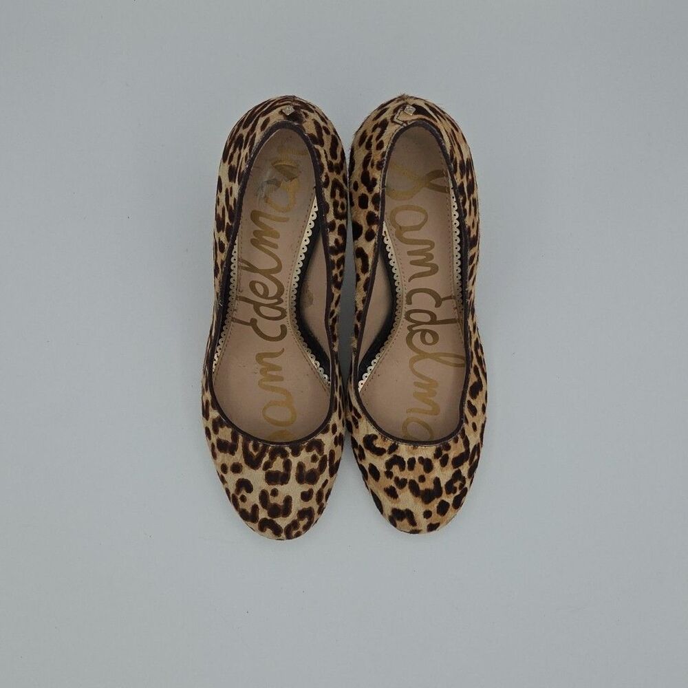 Sam Edelman women's leather & calf hair block heel Stillson pumps size 8 EUC - Picture 4 of 8